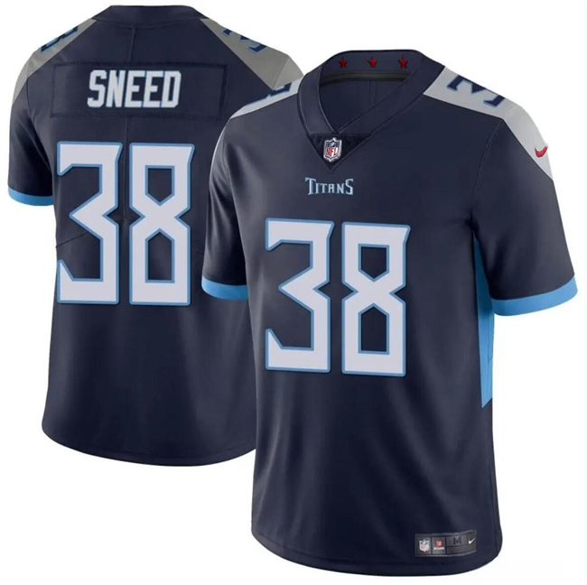 Men's Tennessee Titans #55 L'Jarius Sneed Navy Vapor Limited Stitched Football Jersey